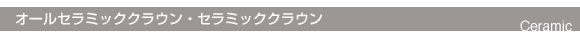 オールセラミッククラウン・セラミッククラウン